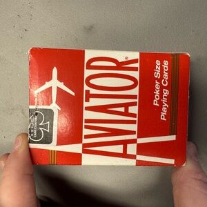 Aviator Red Poker Size Playing Cards